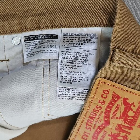 Levi's 541 Jeans Men's 40x32 Straight Tan White Tab Denimcore Workwear ECU - Picture 9 of 11